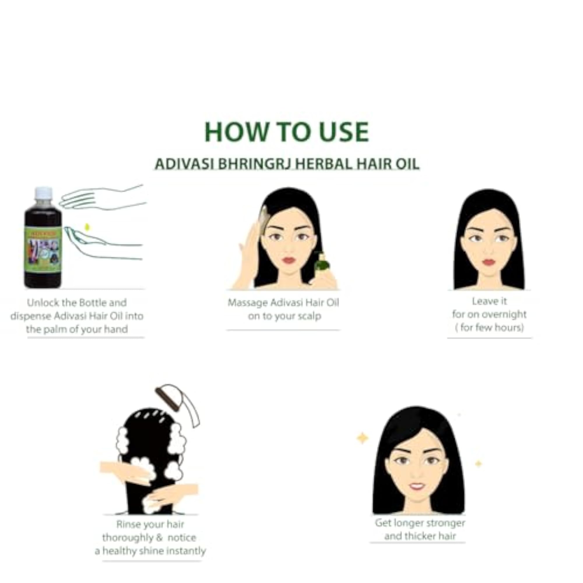Adivasi Bhringraj Herbal Hair Oil - 100% Natural